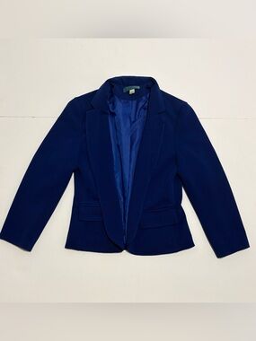 Pim + Larkin Women's Cobalt Blue Tailored Textured Blazer Small